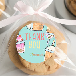 Adesivo Café legal, bobba, obrigado de aniversário de chá