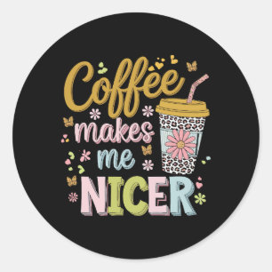 Adesivo Café Lover Cafeinado Cafeinado Café Leopardo Me Fa