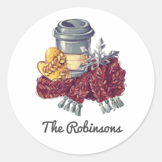 Adesivo Café Lover de Natal (Frente)