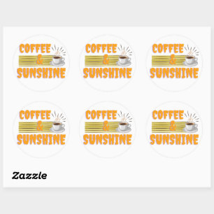 Adesivo Café & Luz Solar – Vibrações Positivas da Manhã