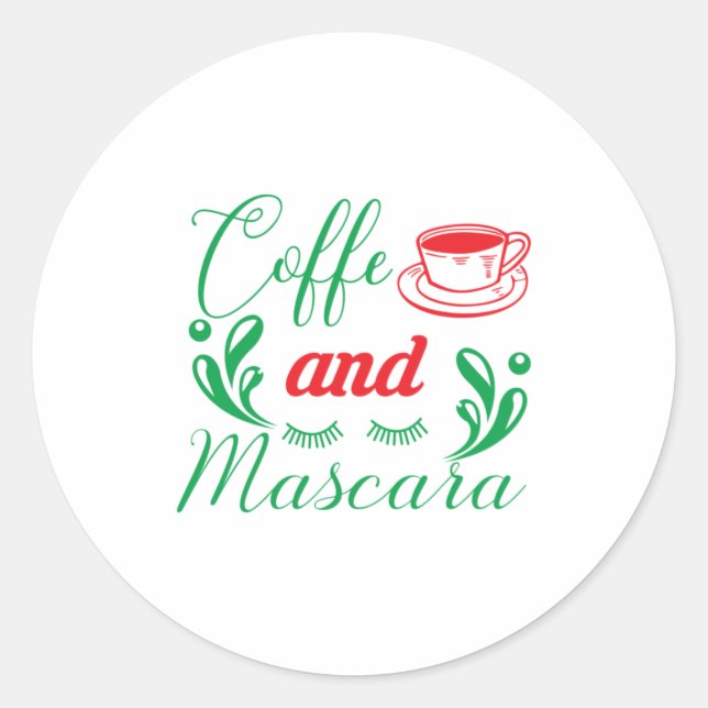Adesivo Café Merry Xmas E Máscara (Frente)