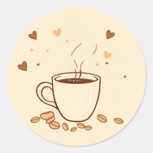 Adesivo Café Mug e Vapor no Estilo de Arroz