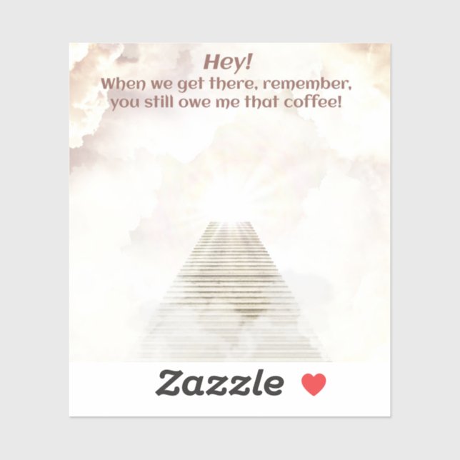 Adesivo Café no céu (Folha)