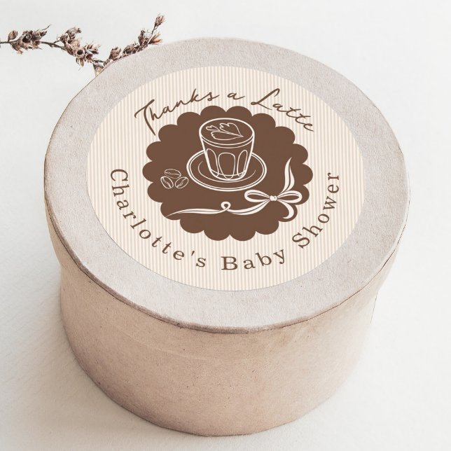 Adesivo Café Obrigado Bebê Chá de Bebê Arco (Criador carregado)