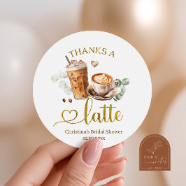 Adesivo Café Obrigado Uma Xícara Tag de Agradecimento
