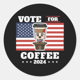 Adesivo Café para presidente, vote no café