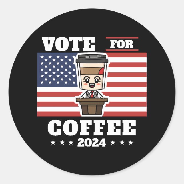 Adesivo Café para presidente, vote no café (Frente)