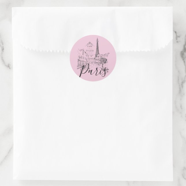Adesivo Cafe Paris Classic Round Sticker (Bolsa)