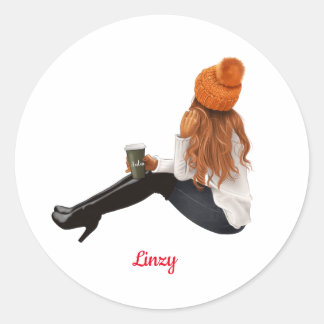 Adesivo Café Personalizado Personalizado de outono de Lara