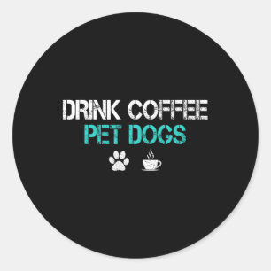 Adesivo Café Pet Cães Engraçados Cachorro Povoando Mãe Pai