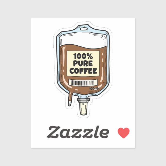 Adesivo Café Puro 100% (Folha)