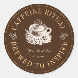 Adesivo Café Ritual Xícara de Café Coada para Inspirar Ade