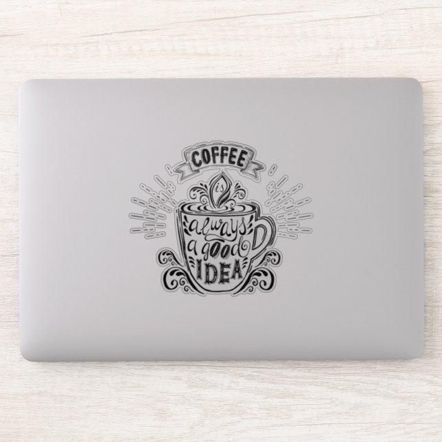 Adesivo Café sempre uma boa ideia (Computador)