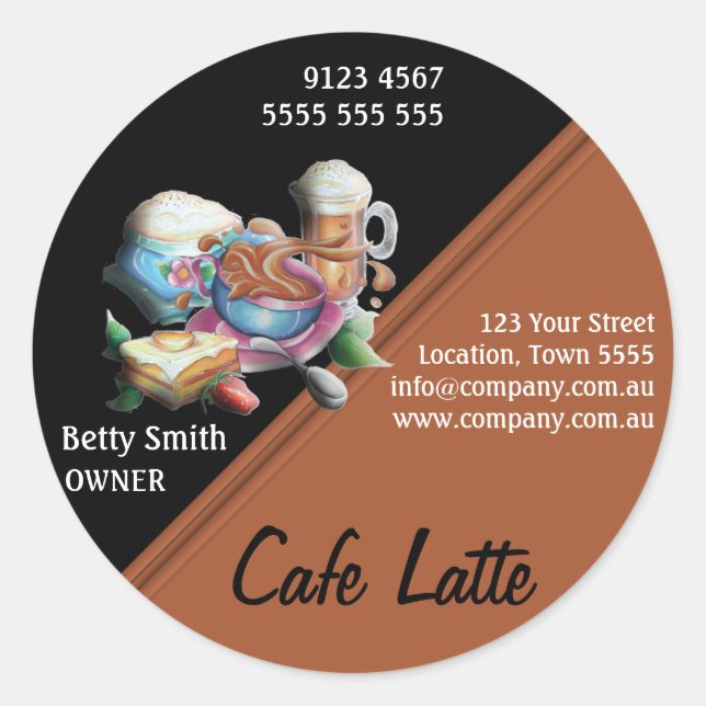 Adesivo Café Sticker (Frente)