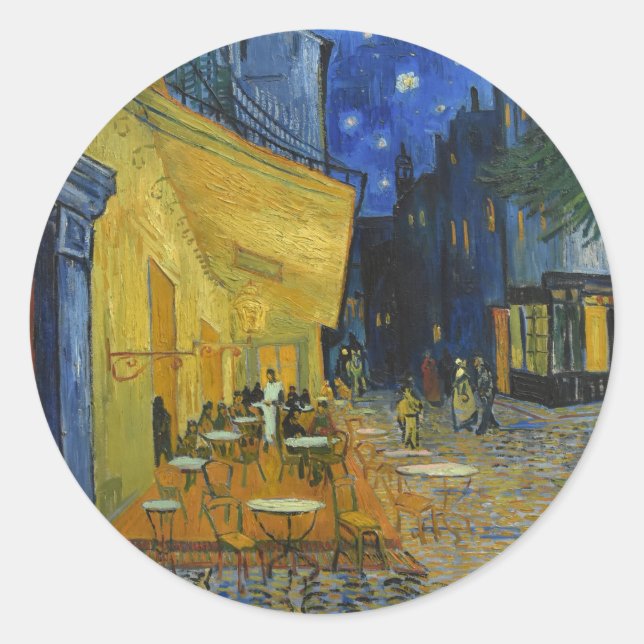 Adesivo Cafe Terrace à Noite | Vincent van Gogh (Frente)