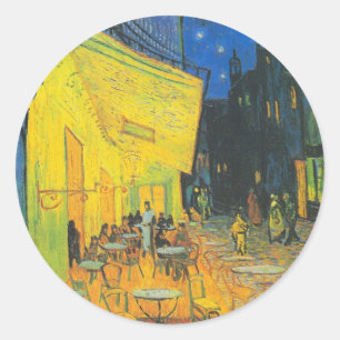 Adesivo Café Terrace Cena de Rua Francesa de Van Gogh
