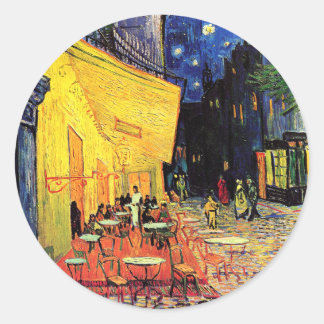 Adesivo Café Terrace no Place du Forum, Arles à Noite