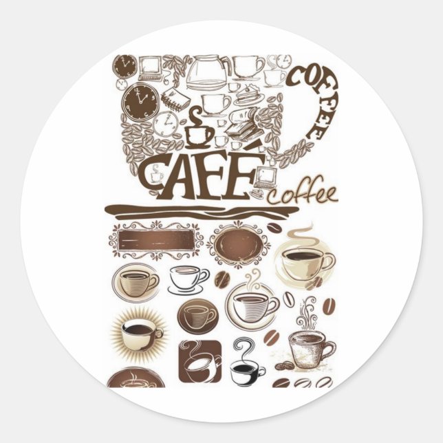 Adesivo café vetorial (Frente)