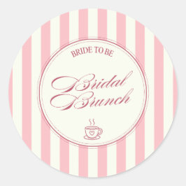 Adesivo Café Vintage Listras Rosa Almoço Casamento