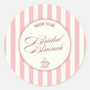 Adesivo Café Vintage Listras Rosa Almoço Casamento