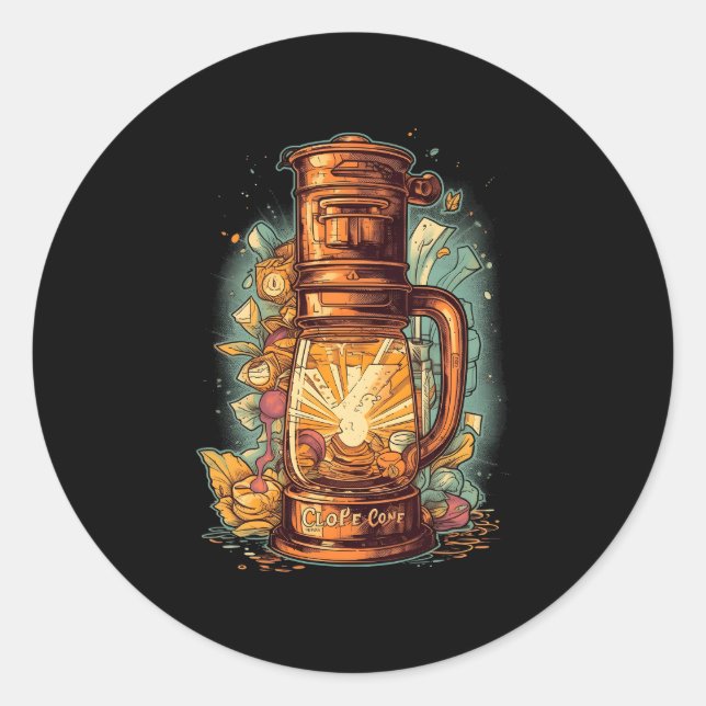 Adesivo Cafeeiro Cafeeiro Frio Café Café Barista Cafeína (Frente)