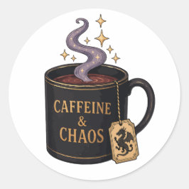 Adesivo Cafeína e Caos