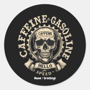 Adesivo Cafeína e Gasolina digam "Olá" ao Speed Sticker