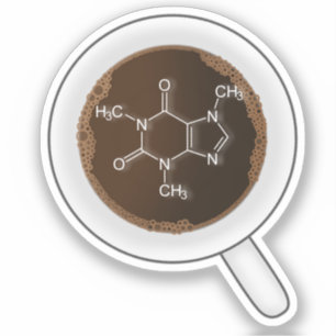 Adesivo Cafeína, Fórmula Molecular - Beba Café