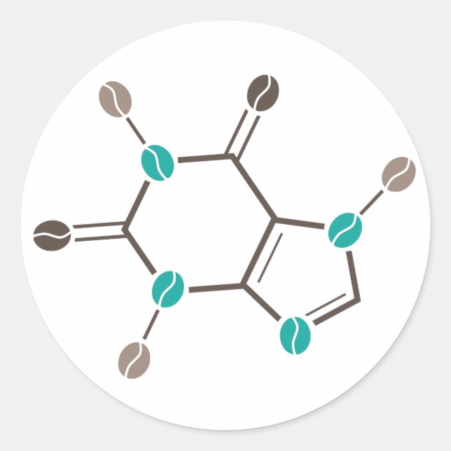Adesivo cafeína molecular de café (Frente)