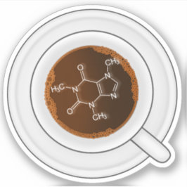 Adesivo Cafeine Molecule (Estrutura)