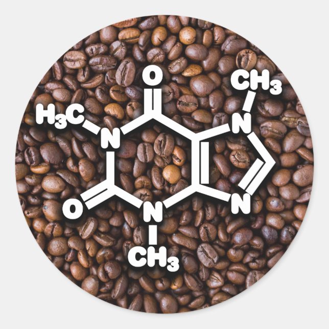 Adesivo Cafeine Molecule Feijão (Frente)