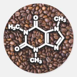 Adesivo Cafeine Molecule Feijão