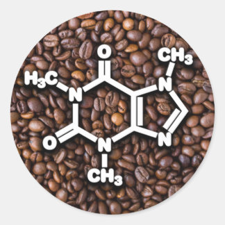 Adesivo Cafeine Molecule Feijão