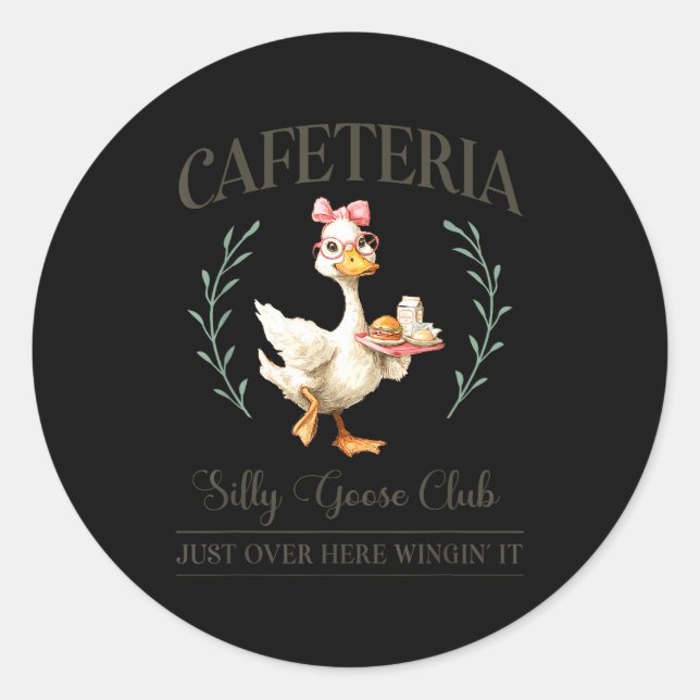 Adesivo Cafeteria Silly Goose Club For School Lunch Lady  (Frente)