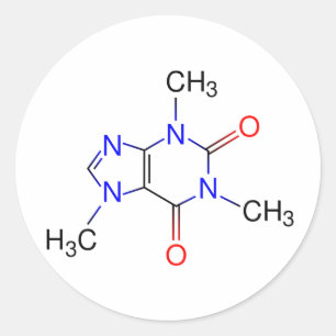 Adesivo Caffeine Molecule