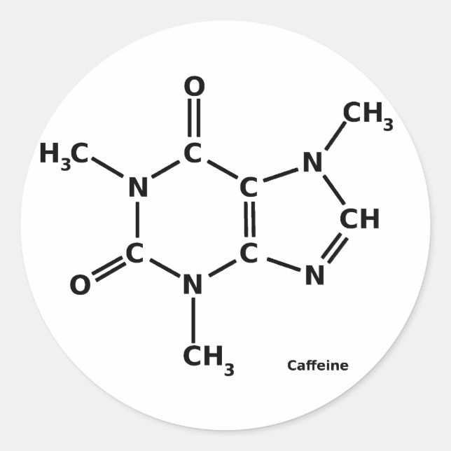 Adesivo Caffeine Molecule Sticker (Frente)