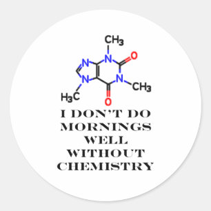 Adesivo Caffeine Morning Black O MUSEUM Zazzle Dons