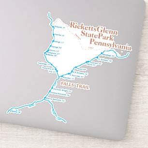 Adesivo Cai no Mapa de Trilha 8"x8"