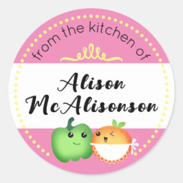 Adesivo caiaii: legumes fofos de padaria sartístico