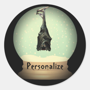 Adesivo Caimento globe negro da vintagem de morcegos