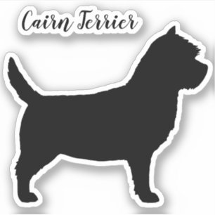 Adesivo Cairn Terrier Dog Silhouette Vinyl Sticker