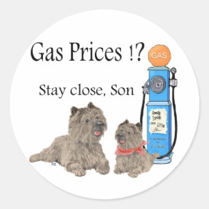 Adesivo Cairn Terriers Preços da Gasolina ?!!