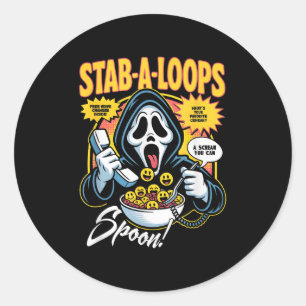 Adesivo Caixa de Cereais de Terror Stab-a-loops Halloween