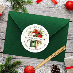 Adesivo Caixa de Correio de Férias de Natal Endereço de De