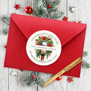 Adesivo Caixa de Correio de Férias de Natal Endereço de De