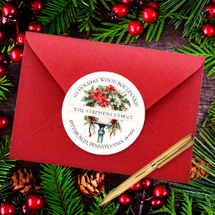 Adesivo Caixa de Correio de Férias de Natal Endereço de De