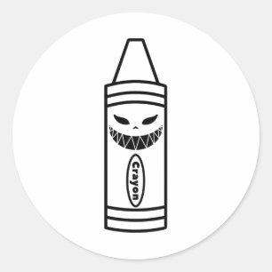 Adesivo Caixa de Crayon assustadora no Halloween Fácil Cas