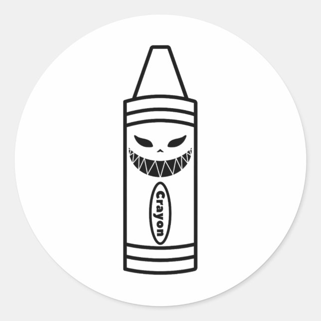 Adesivo Caixa de Crayon assustadora no Halloween Fácil Cas (Frente)