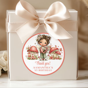 Adesivo Caixa de Favor com Flores Rosadas para o 2º Aniver