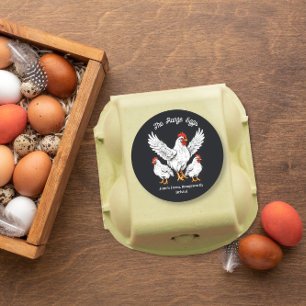 Adesivo caixa de ovos para agricultores Rotulagem em liber